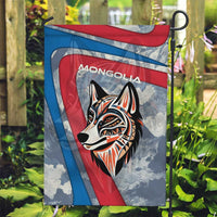 Mongolia Garden Flag with Tribal Wolf Clouds Red Blue Flag Spirit