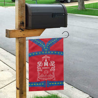 Mongolia Garden Flag with Soyombo Dragon Sun Red Blue Tradition Spirit