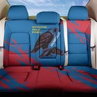 Mongolia Back Car Seat Cover with Eagle Strong Wild Free Red Blue Brush Spirit