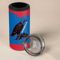 Mongolia 4 in 1 Can Cooler Tumbler with Eagle Strong Wild Free Red Blue Brush Spirit