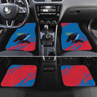 Mongolia Car Mats with Eagle Strong Wild Free Red Blue Brush Spirit