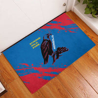 Mongolia Rubber Doormat with Eagle Strong Wild Free Red Blue Brush Spirit