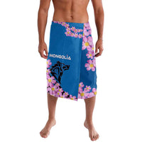 Mongolia Lavalava with Floral Wolf Pink Blossom Blue Sky Spirit