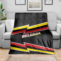 Belgium Blanket with Black Red Yellow Lightning Flag Stripe Spirit
