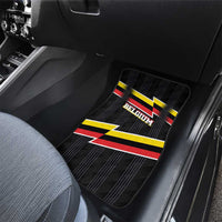 Belgium Car Mats with Black Red Yellow Lightning Flag Stripe Spirit