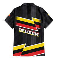 Belgium Family Matching Mermaid Dress and Hawaiian Shirt with Black Red Yellow Lightning Flag Stripe Spirit