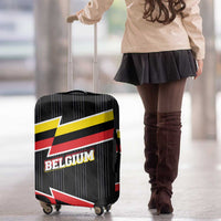 Belgium Luggage Cover with Black Red Yellow Lightning Flag Stripe Spirit