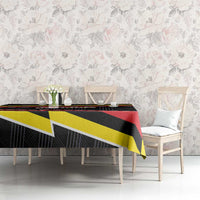 Belgium Tablecloth with Black Red Yellow Lightning Flag Stripe Spirit