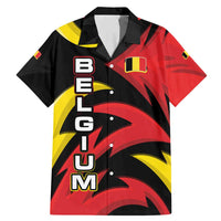 Belgium Family Matching Mermaid Dress and Hawaiian Shirt with Black Red Lion Crest Flag Flame Spirit