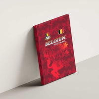 Belgium Canvas Wall Art with Football Red Map Crest Rose Spirit