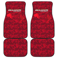 Belgium Car Mats with Football Red Map Crest Rose Spirit