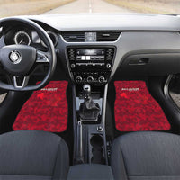 Belgium Car Mats with Football Red Map Crest Rose Spirit