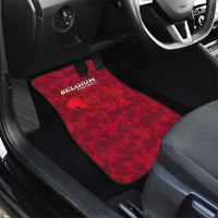 Belgium Car Mats with Football Red Map Crest Rose Spirit