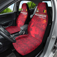 Belgium Car Seat Cover with Football Red Map Crest Rose Spirit