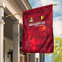 Belgium Garden Flag with Football Red Map Crest Rose Spirit