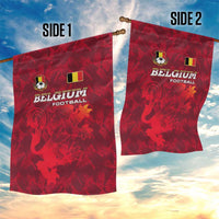 Belgium Garden Flag with Football Red Map Crest Rose Spirit