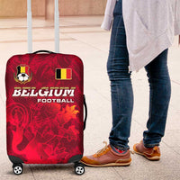 Belgium Luggage Cover with Football Red Map Crest Rose Spirit