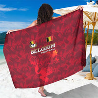 Belgium Sarong with Football Red Map Crest Rose Spirit