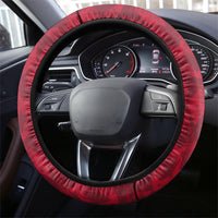 Belgium Steering Wheel Cover with Football Red Map Crest Rose Spirit