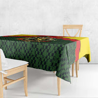 Belgium Tablecloth with Royal Coat of Arms Crown Lion Red Green Checker Spirit