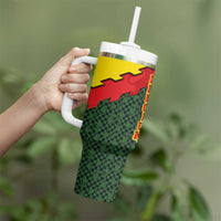 Belgium Tumbler With Handle with Royal Coat of Arms Crown Lion Red Green Checker Spirit