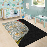 Belgium Area Rug with Grand Place Brussels Art Nouveau Floral Spirit