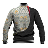 Belgium Baseball Jacket with Grand Place Brussels Art Nouveau Floral Spirit