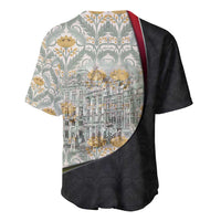 Belgium Baseball Jersey with Grand Place Brussels Art Nouveau Floral Spirit
