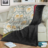 Belgium Blanket with Grand Place Brussels Art Nouveau Floral Spirit