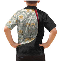 Belgium Family Matching Mermaid Dress and Hawaiian Shirt with Grand Place Brussels Art Nouveau Floral Spirit