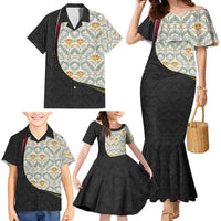 Belgium Family Matching Mermaid Dress and Hawaiian Shirt with Grand Place Brussels Art Nouveau Floral Spirit