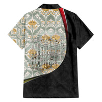 Belgium Family Matching Short Sleeve Bodycon Dress and Hawaiian Shirt with Grand Place Brussels Art Nouveau Floral Spirit