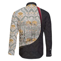 Belgium Family Matching Short Sleeve Bodycon Dress and Hawaiian Shirt with Grand Place Brussels Art Nouveau Floral Spirit