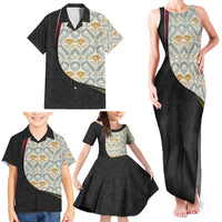 Belgium Family Matching Tank Maxi Dress and Hawaiian Shirt with Grand Place Brussels Art Nouveau Floral Spirit