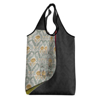 Belgium Grocery Bag with Grand Place Brussels Art Nouveau Floral Spirit