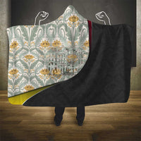 Belgium Hooded Blanket with Grand Place Brussels Art Nouveau Floral Spirit