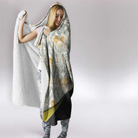 Belgium Hooded Blanket with Grand Place Brussels Art Nouveau Floral Spirit