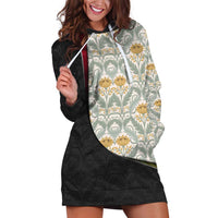 Belgium Hoodie Dress with Grand Place Brussels Art Nouveau Floral Spirit