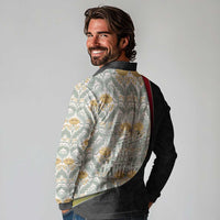 Belgium Long Sleeve Polo Shirt with Grand Place Brussels Art Nouveau Floral Spirit