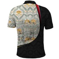 Belgium Polo Shirt with Grand Place Brussels Art Nouveau Floral Spirit