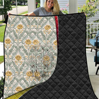 Belgium Quilt with Grand Place Brussels Art Nouveau Floral Spirit