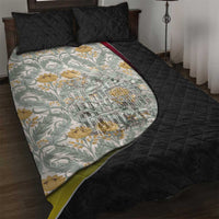 Belgium Quilt Bed Set with Grand Place Brussels Art Nouveau Floral Spirit