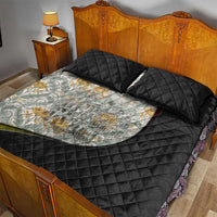 Belgium Quilt Bed Set with Grand Place Brussels Art Nouveau Floral Spirit