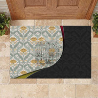 Belgium Rubber Doormat with Grand Place Brussels Art Nouveau Floral Spirit