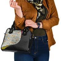 Belgium Shoulder Handbag with Grand Place Brussels Art Nouveau Floral Spirit