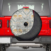 Belgium Spare Tire Cover with Grand Place Brussels Art Nouveau Floral Spirit