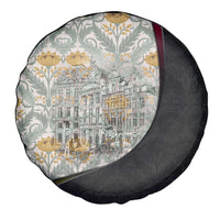 Belgium Spare Tire Cover with Grand Place Brussels Art Nouveau Floral Spirit