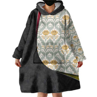 Belgium Wearable Blanket Hoodie with Grand Place Brussels Art Nouveau Floral Spirit