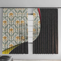 Belgium Window Curtain with Grand Place Brussels Art Nouveau Floral Spirit