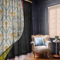 Belgium Window Curtain with Grand Place Brussels Art Nouveau Floral Spirit